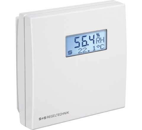 Sonda di umidità, temperatura, PM e CO2 per ambiente con display - cod. RFTM-PS-CO2-W_LCD