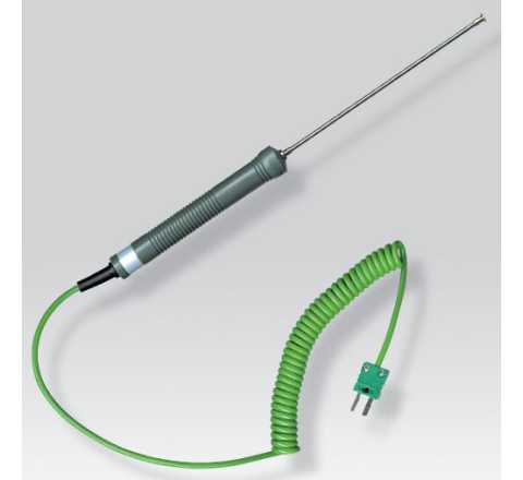 Sonda termocoppia K a contatto con cavo a spirale per termometro digitale portatile