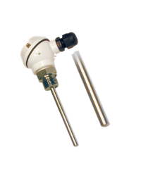 Sonda PT100 attacco 1/2" Gas Maschio e testa di connessione tipo MA (miniatura) cod. MA